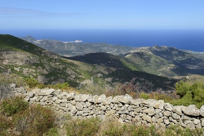 France, Haute Corse, Balagne, the Balagne view from the top region of Giussani