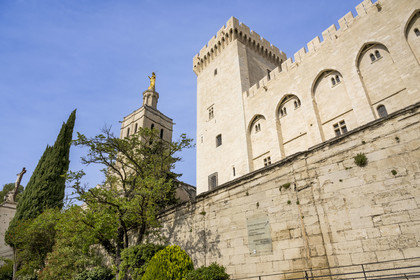 France, Vaucluse (84), Avignon, la cathédrale des Doms et le Palais des Papes classés Patrimoine mondial de l'UNESCO