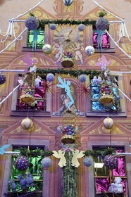 France, Bas Rhin, Strasbourg, old town listed as World Heritage by UNESCO, Christmas decoration on the pastry Christian Meyer