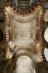Spain, Andalusia, Cordoba, historical center listed as World Heritage by UNESCO, Mezquita, the Mosque cathedral, integration of the cathedral in the Mezquita, ceilings