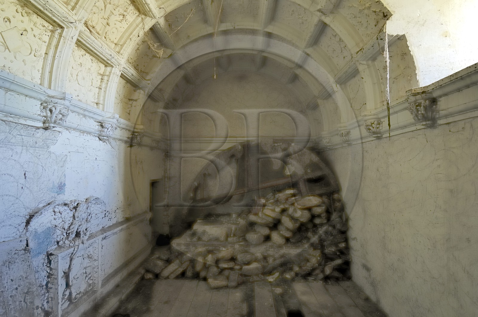 France, Indre et Loire, Chateau de Chenonceau of Renaissance style built between 1513 and 1522, the crypt under the chapel