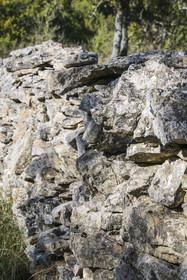 France, Herault, the Causses and the Cevennes, Mediterranean agro pastoral cultural landscape, listed as World Heritage by UNESCO, Saint Maurice Navacelles, dry stone walls typical of the Causses