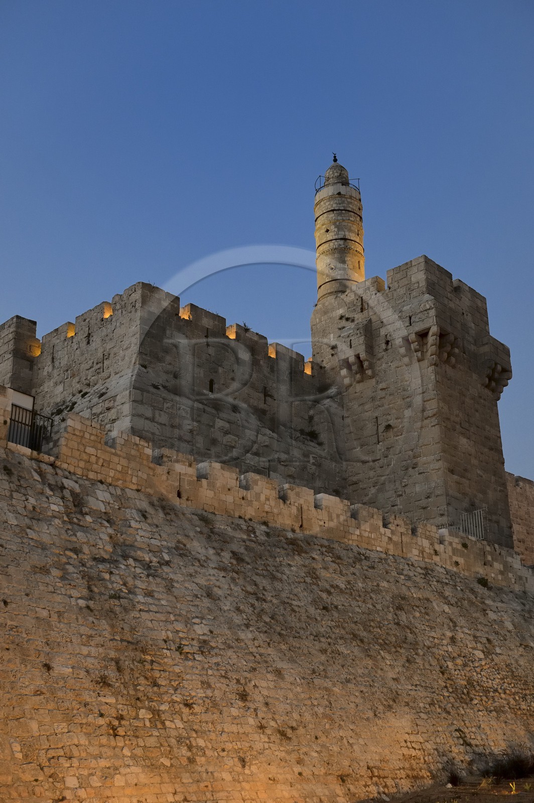 Israel, Jérusalem, ville sainte, vieille-ville classée Patrimoine Mondial de l'UNESCO, la citadelle édifiée près de la porte de Jaffa, la Tour de David