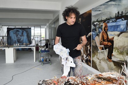 France, Val-de-Marne, Yvry-sur-Seine, Workshop of Fred Kleinberg, work for the exhibition Odyssée (Odyssey)