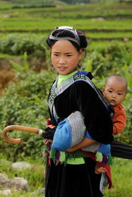 Vietnam, province de Lao Cai, région de Nord-Ouest de Sapa, la minorité Hmong Bleu