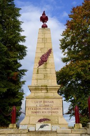 France, Meuse, Lorraine Regional Park, Cotes de Meuse, Les Eparges, 12th DI at point C war memorial