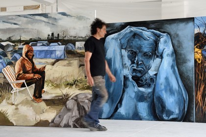 France, Val-de-Marne, Yvry-sur-Seine, Workshop of Fred Kleinberg, work for the exhibition Odyssée (Odyssey)