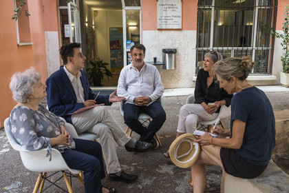 France, Alpes-Maritimes, Nice, listed as World Heritage by UNESCO, Old Nice, members of La Semeuse, a popular education association created in 1904