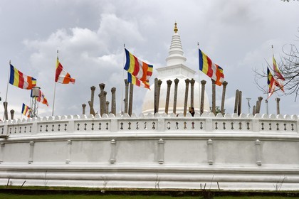 Sri Lanka, Sri Lanka, North Central Province, Anuradhapura archeological site listed as World Heritage by UNESCO, former capital of Sri Lanka at 3rd century BC, the Buddhist sacred place of veneration Thuparama Dagoba