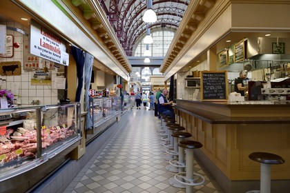 Suède, Västra Götaland, Göteborg (Gothenburg), les halles couvertes principales Saluhallen
