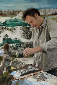France, Val-d’Oise (95), Gonesse, atelier de l'artiste Fred Kleinberg au sein de l'entreprise Manutan