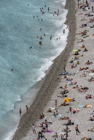 France, Alpes-Maritimes, Nice, listed as World Heritage by UNESCO, Quai des Etats Unis, Castel beach