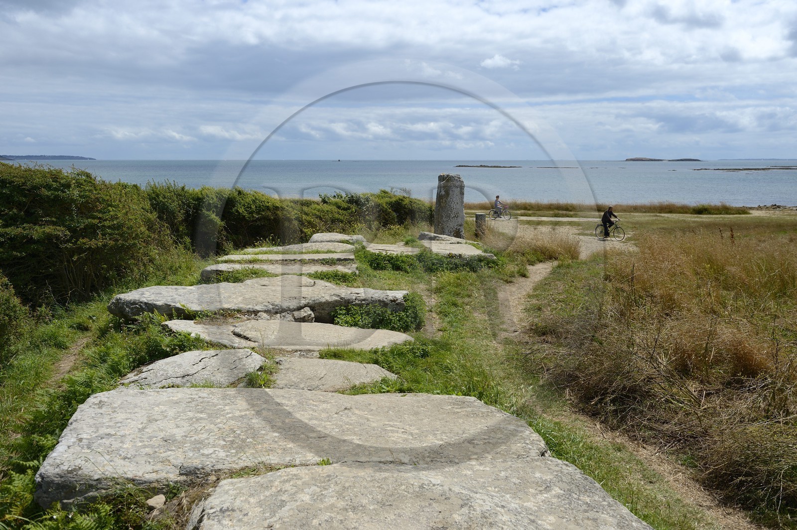 France, Morbihan, Gulf of Morbihan (Golfe du Morbihan), Locmariaquer, Dolmen des Pierres Plates