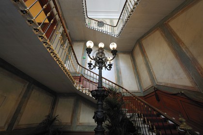 France, Hérault (34), Montpellier, centre historique, musée Fabre, le grand escalier de Hôtel de Cabrières Sabatier d'Espeyran, mention obligatoire: géré par Montpellier