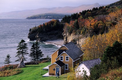 Canada, Quebec, Gaspesie, Forillon National Park, traditional house in Anse Blanchette