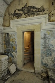 France, Indre-et-Loire (37), château de Chenonceau édifié de 1513 à 1521 de style Renaissance, la crypte sous la chapelle