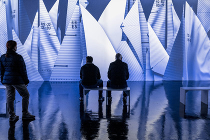 Spain, Catalonia, Barcelona, Port Vell, America's Cup Experience, official promotional center for the 37th America's Cup Barcelona 2024