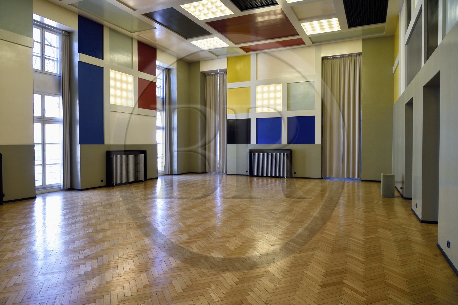 France, Bas Rhin, Strasbourg, old town listed as World Heritage by UNESCO, Place Kleber, art Deco salle de l'Aubette decorated by Jean Arp and Sophie Taeuber-Arp at the end of the 1920's, the party room