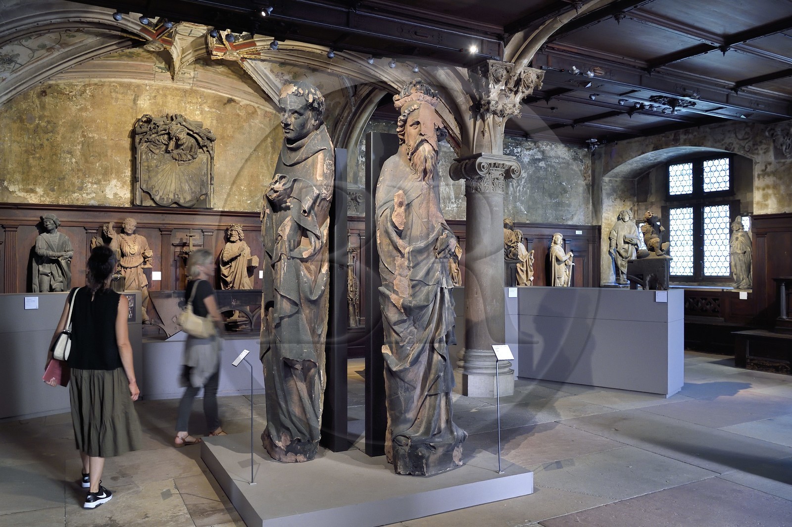 France, Bas Rhin, Strasbourg, old town listed as World Heritage by UNESCO, Musee de l'Oeuvre Notre Dame (Oeuvre Notre Dame museum), lodge room, 13th century statuary from the cathedral