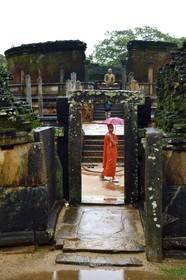 Sri Lanka,  North Central province, Polonnaruwa, the former capital of the country (11th to 13th century) listed as World Heritage by UNESCO,  terrace of the tooth's relic, Vatadage (relics room)