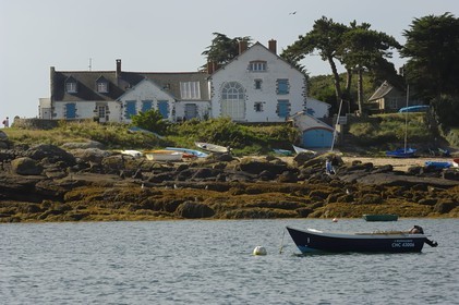 France, Manche (50), archipel des îles Chausey, Grande Ile, maison du peintre de la marine Marin Marie