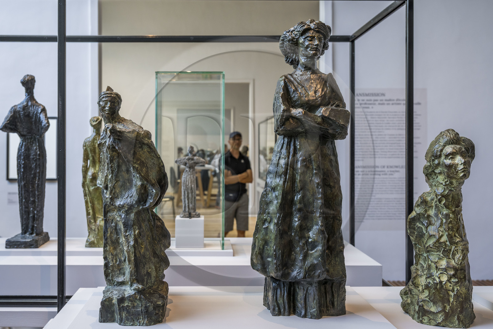 France, Paris (75), le musée du sculpteur Antoine Bourdelle, exposition de bronzes: femme sculpteur au travail, femme sculpteur russe et torse de l'élève allemande
