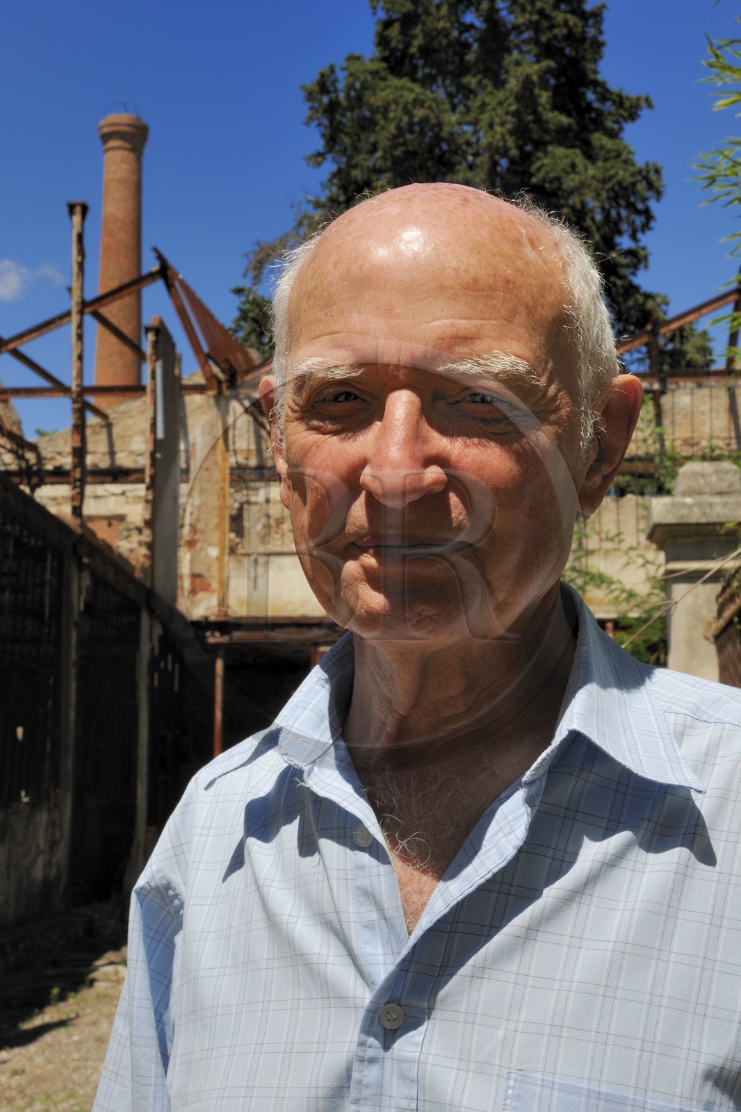 France, Herault, Villeneuvette, former Royal factory, Gerard Maistre descendant of the owners of the factory from 1803 to 1954