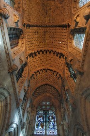 Royaume-Uni, Ecosse, Midlothian, Roslin, la Chapelle Rosslyn, le plafond sculpté