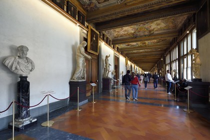 Italie, Toscane, Florence, centre historique classé Patrimoine Mondial de l'UNESCO, musée de la Galleria degli Uffizi (galerie des Offices)