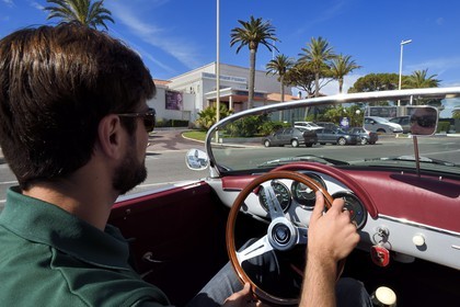 France, Alpes-Maritimes, Cannes, the Palm Beach casino and the collection convertible Porsche Speedster 356