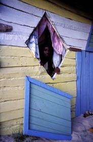 Jamaïque, paroisse de Westmoreland, cabane d'un rastas sur la plage de Negril