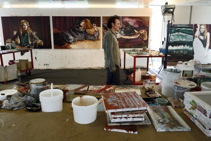 France, atelier de Fred Kleinberg au sein de l'entreprise Manutant
