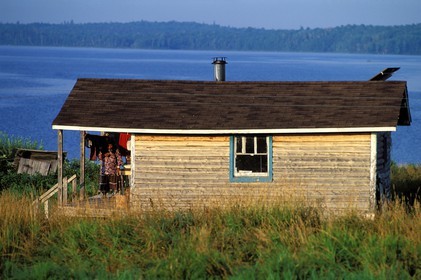 Canada, Quebec Province, La Verendrye Wildlife Reserve, Lake Victoria, summer Algonquian's village