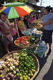 Nicaragua, Leon, Sutiaba district market, fruits and vegetables stall
