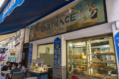 France, Alpes-Maritimes (06), Nice classée Patrimoine Mondial de l'UNESCO, le Vieux Nice, restaurant tunisien Le Carthage rue Saint Francois