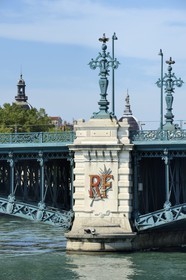 France, Rhone, Lyon, University Bridge (Pont de l'Université)