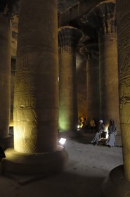 Egypte, Haute Egypte, vallée du Nil, Edfou, temple dédié au dieu Horus