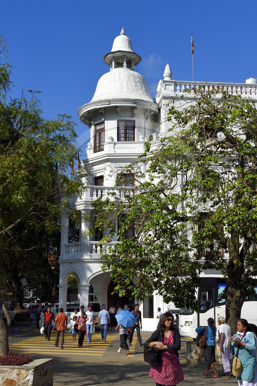 Sri Lanka, province du centre, Kandy, le Queen hotel datant de l'époque coloniale