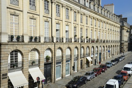 France, Ille-et-Vilaine, Rennes, building along the place du Parlement de Bretagne