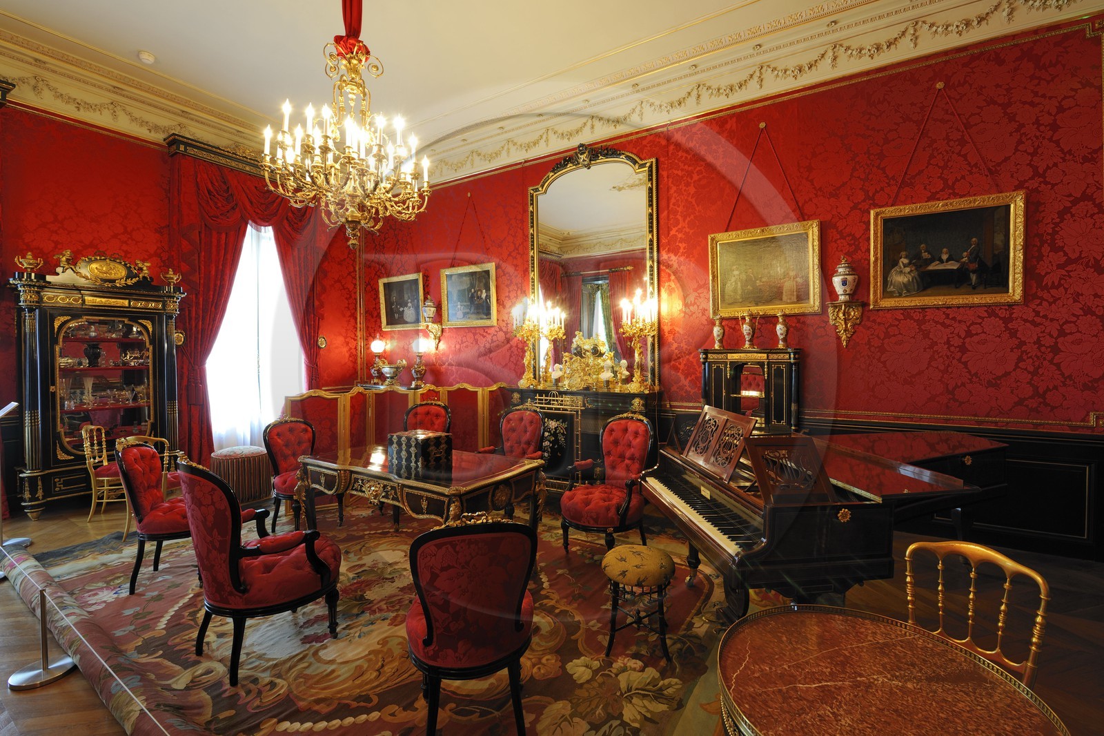France, Hérault (34), Montpellier, centre historique, musée Fabre, Hôtel de Cabrières Sabatier d'Espeyran, le Salon Rouge, mention obligatoire: géré par Montpellier