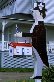 Canada, Quebec Province, Saint Jean Port Joli, Quebec patriotic mailbox