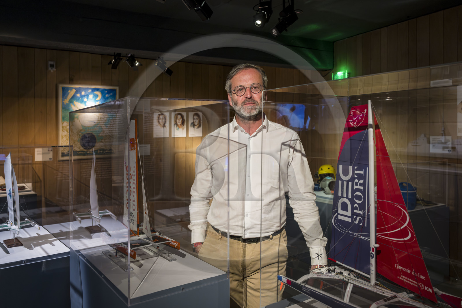 France, Finistère, Brest, the National Maritime Museum in the castle, the curator Jean-Yves Besselièvre