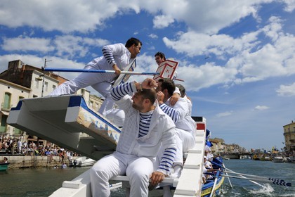 France, Hérault (34), Sète, canal Royal, fête de la Saint Louis, joutes sètoises
