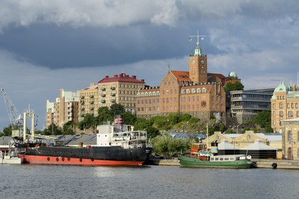 Sweden, Västra Götaland, Göteborg (Gothenburg), Maritiman’s fleet of ships in the old port