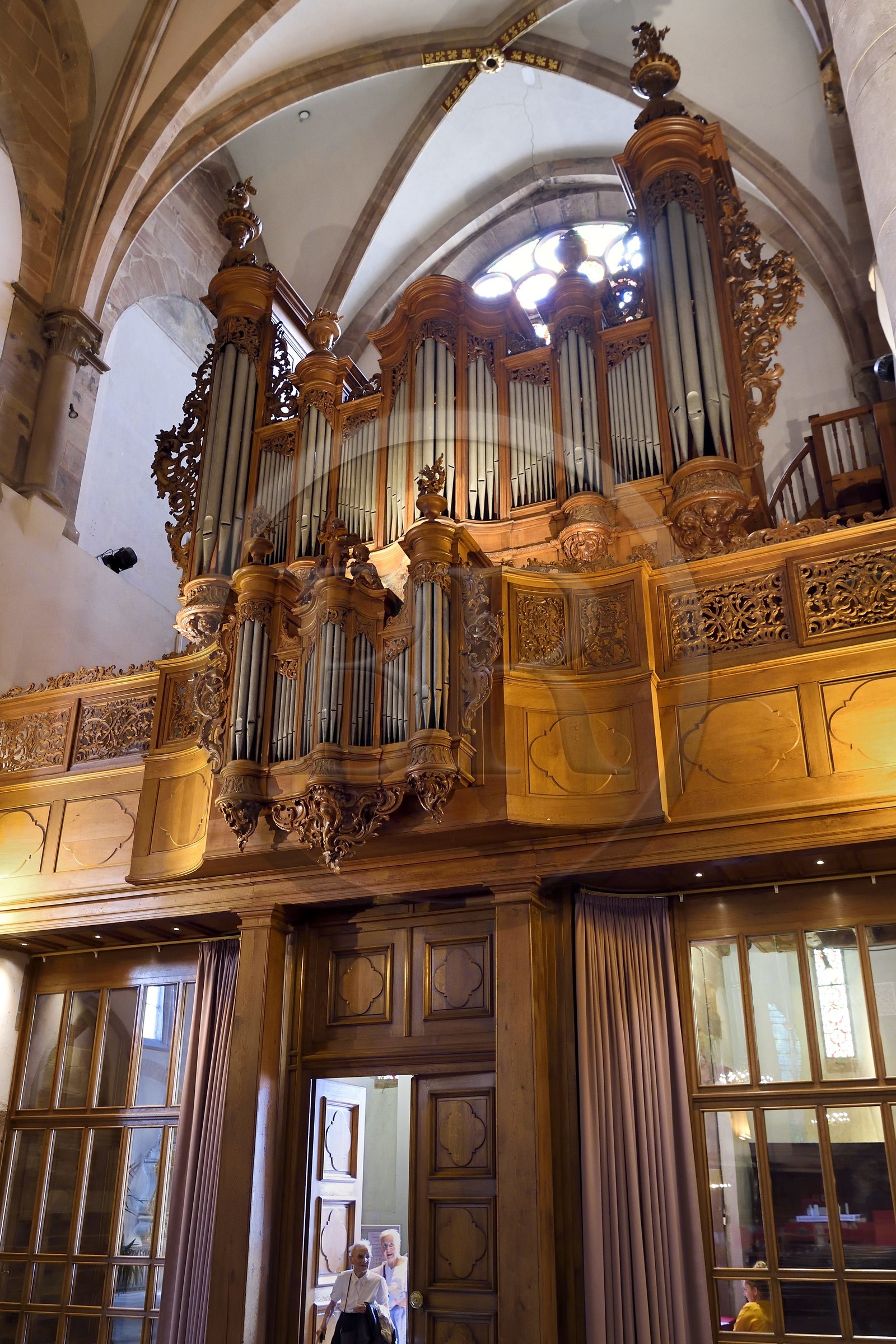 France, Bas-Rhin (67), Strasbourg, vieille ville classée au Patrimoine Mondial de l'UNESCO, l’église protestante Saint-Thomas, le grand orgue fut construit par Jean André Silbermann en 1740, Mozart et Albert Schweitzer y ont joué