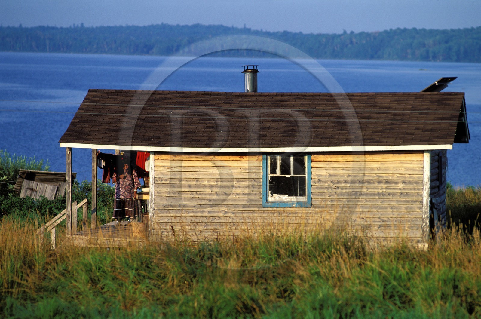 Canada, province de Québec, Réserve faunique de la Vérendrye, Grand Lac Victoria, village d' été algonquin