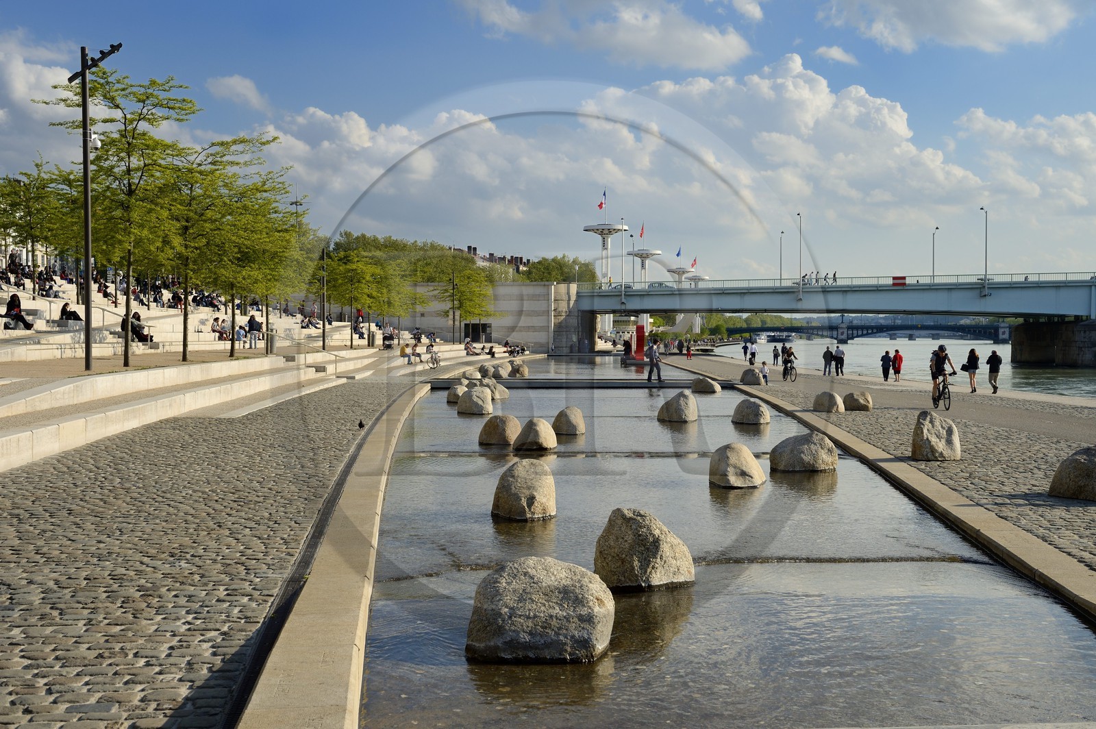 France, Rhone, Lyon, the banks of the Rhone river, the quai Victor Augagneur