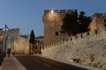 Israel, Jérusalem, ville sainte, vieille-ville classée Patrimoine Mondial de l'UNESCO, la citadelle édifiée près de la porte de Jaffa