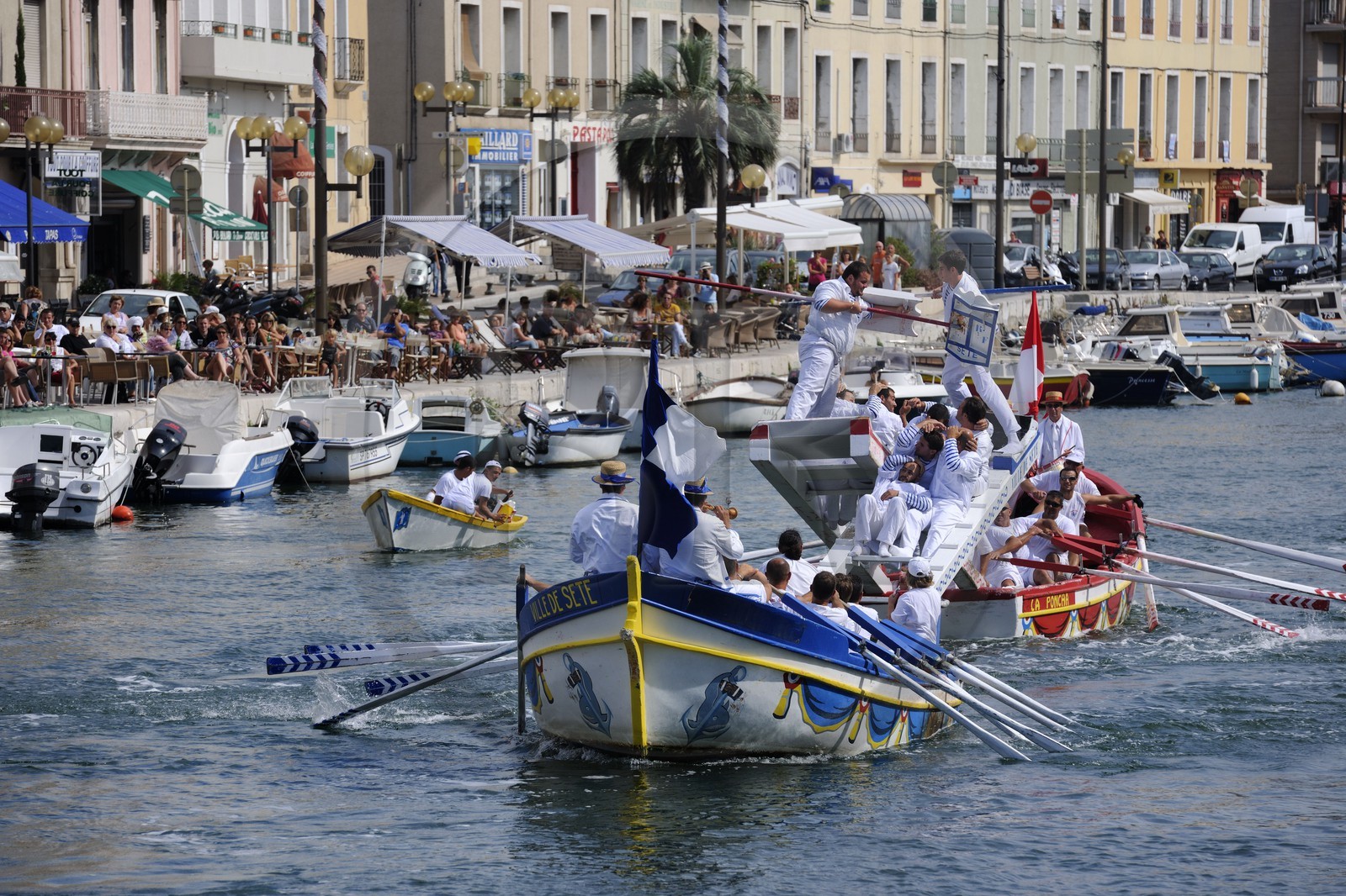 France, Hérault (34), Sète, canal Royal, fête de la Saint Louis, joutes sètoises
