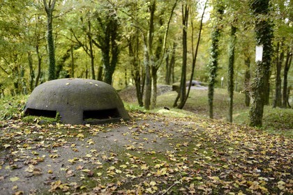France, Meuse (55), région de Douaumont, bataille de Verdun, le Fort de Souville, tourelle d'observation cuirassée